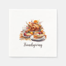 Friendsgiving Thanksgiving Middagsservetter