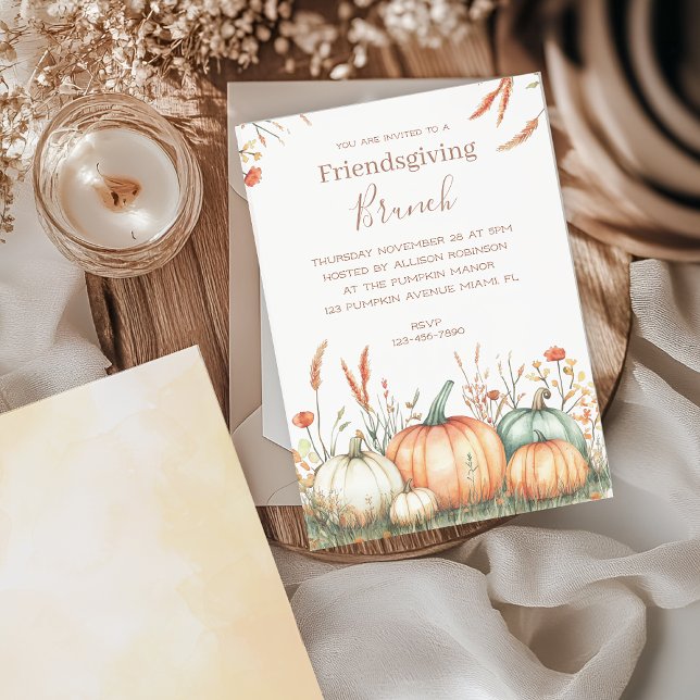Friendsgiving Thanksgiving Party Inbjudningar (Skapare uppladdad)