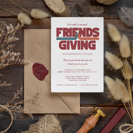 Friendsgiving Thanksgiving Potluck-inbjudan Inbjudningar