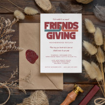 Friendsgiving Thanksgiving Potluck-inbjudan
