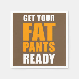 Friendsgiving Tjock Byxor Redo (PÅ BROWN) Pappersservett