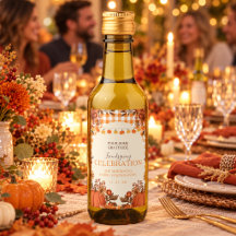 Friendsgiving-vin Etikett Festgåva