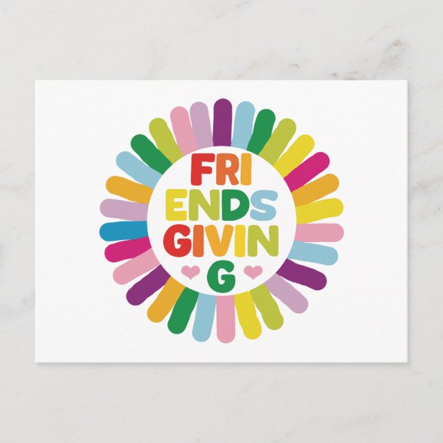 Friendsgiving Vykort (Framsida)