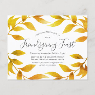 Friendsgiving Watercolor Autumn Guld Willow Wandea