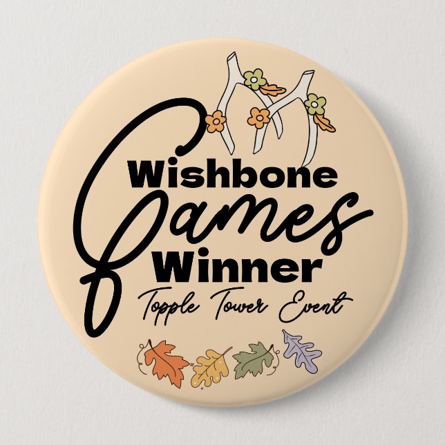Friendsgiving Wishbone Games-vinnare Knapp (Framsida)