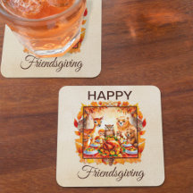 Friendsgiving Woodland Animals Höst löv