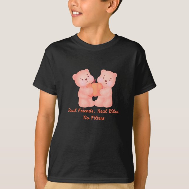 FRIENDSHIP DAY BEST FRIEND, FUNNY BEARS FRIENDS T SHIRT (Framsida)