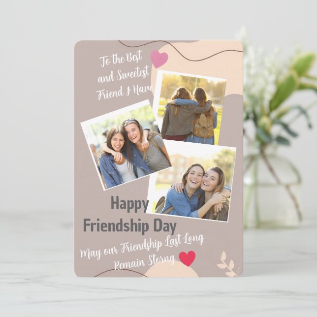 Friendship Day Invitation card Inbjudningar (Stående Fram)