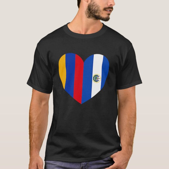 Friendship Forever El Salvador And Armenia T Shirt (Framsida)