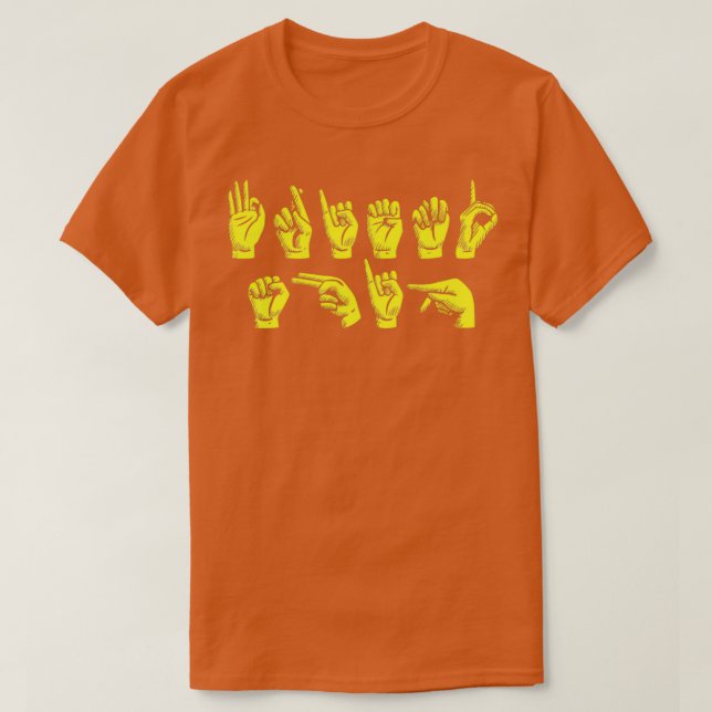 Friendship Funny American Sign Language T Shirt (Design framsida)