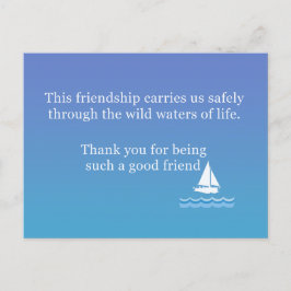 Friendship Greeting Card To Say "Thank you"  Vykort