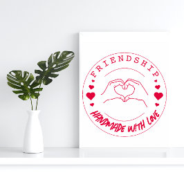 Friendship Handmade with Love Craft Stamp– Självfärgande Stämpel