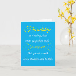 Friendship is a Resting Place Note Card Kort