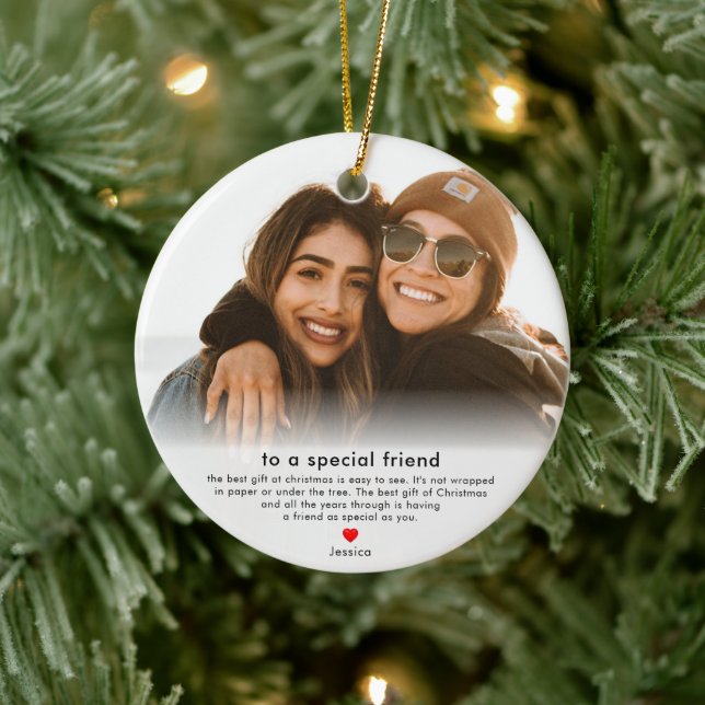 Friendship Keepsake Best Friend Christmas Julgransprydnad Keramik (Träd)