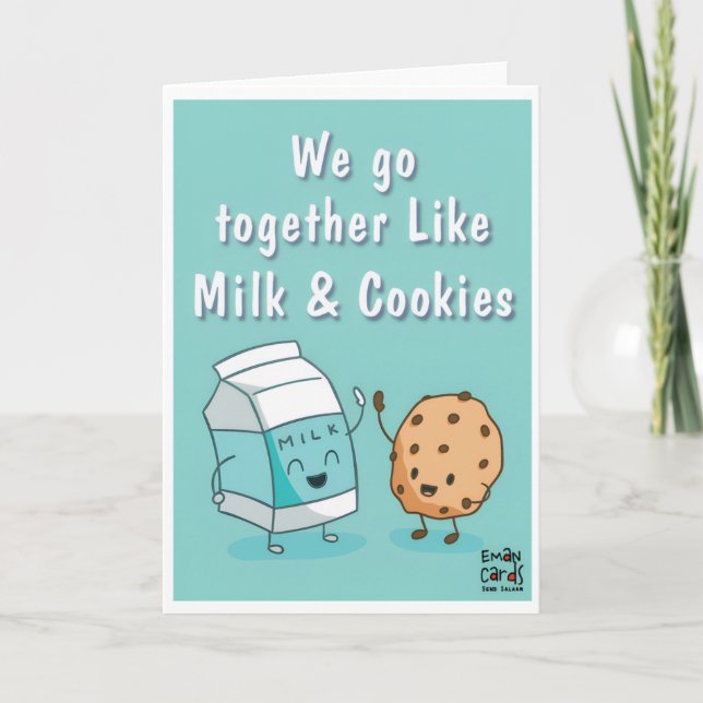 Friendship - Milk & Cookies Funny Kort (Framsida)