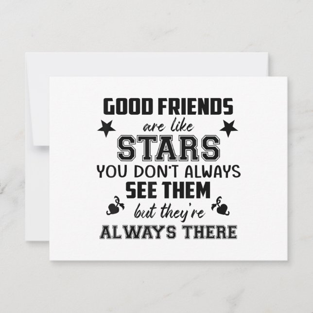 Friendship T-Shirt Quote Good Friend Like Star (Framsida)