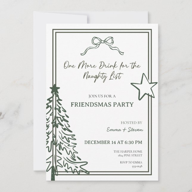 Friendsmas-festinvitation Inbjudningar (Framsida)