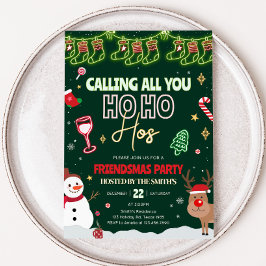 Friendsmas Ho Ho jul Party Inbjudningar