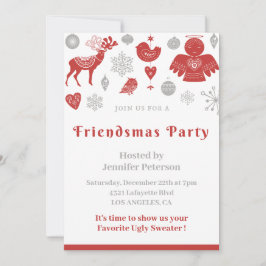 Friendsmas inbjudningar jul Nordic Grått