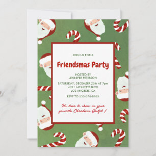 Friendsmas-inbjudningar Söta tomten råsocker Inbjudningar