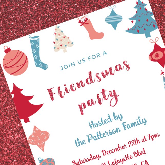 Friendsmas Invitations Julgranar Inbjudningar (Skapare uppladdad)