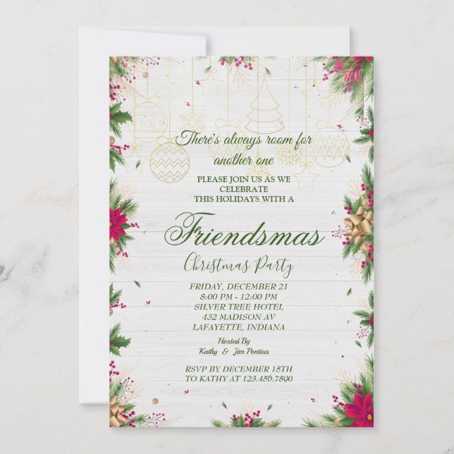 Friendsmas jul Party-inbjudan Flyer Inbjudningar (Framsida)