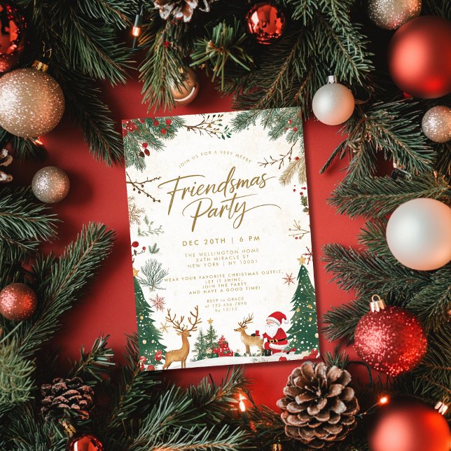 Friendsmas julfirande fest inbjudningar (Skapare uppladdad)