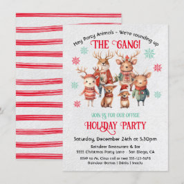 Friendsmas Office Party Animals Jul Inbjudningar