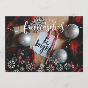Friendsmas Snöflingor Photo Inbjudan