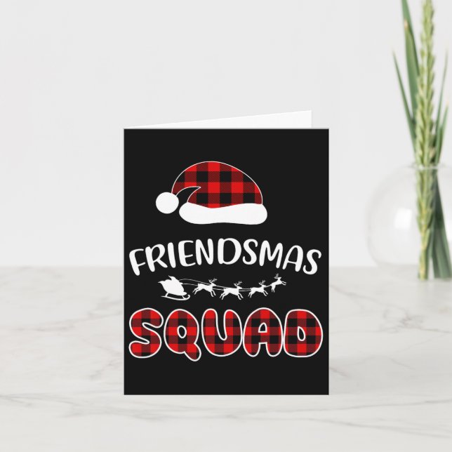 Friendsmas Squad Funny Julafton Light Family Match Kort (Framsida)