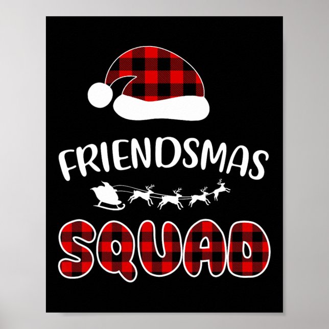 Friendsmas Squad Funny Julafton Light Family Match Poster (Framsidan)
