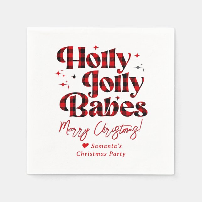 Friendsmas Tjejkväll Damer Jul Slummer Pappersservett (Framsidan)