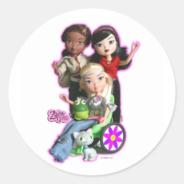 Friendz Stickers Runt Klistermärke (Framsida)