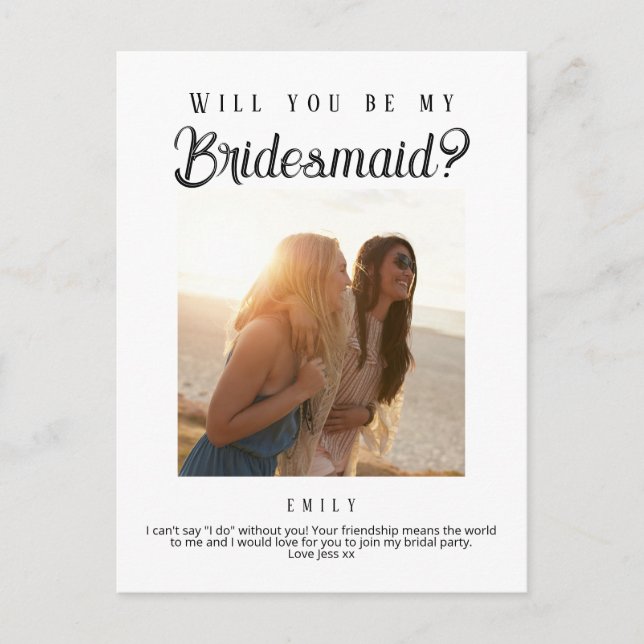 Frieri av Bridesmaid, Anpassningsbar Newspaper Vykort (Framsida)