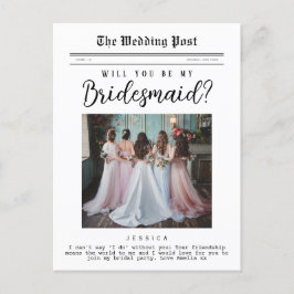 Frieri av Bridesmaid, Anpassningsbar Newspaper Vykort
