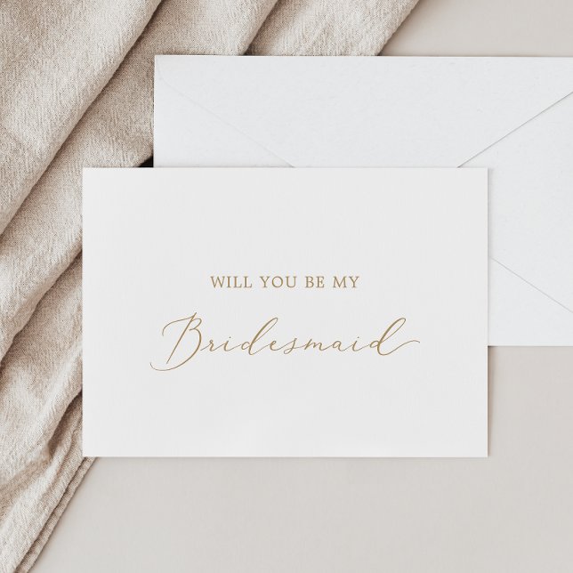 Frieri av delikat Guld-calligrafi, Bridesmaid Inbjudningar (Skapare uppladdad)