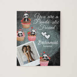 Frieri av elegant Classic Black & White Bridesmaid Pussel