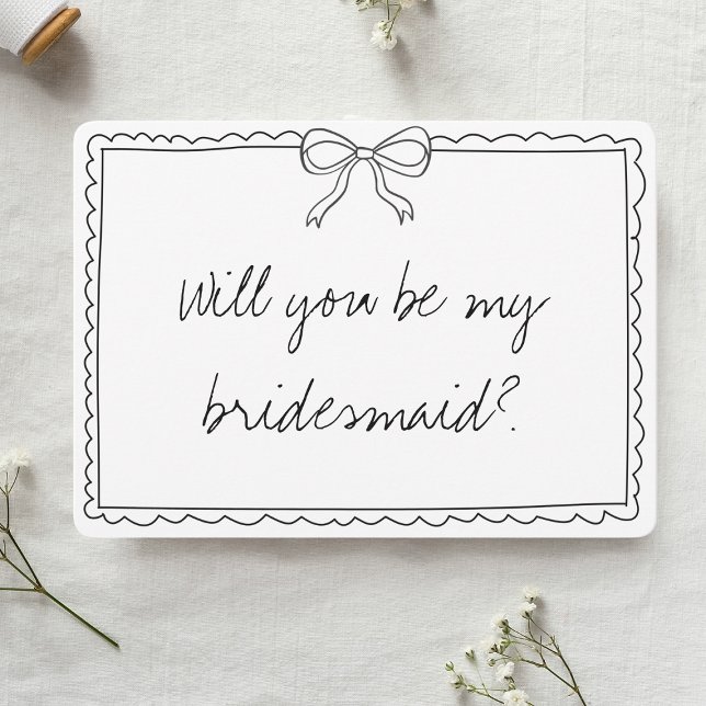 Frieri av handskriven Bridesmaid-elegant Kort (Skapare uppladdad)