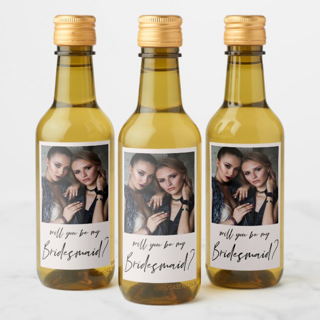 Frieri av minimalistiskt modernt fotokort vinetikett (Flaskor)
