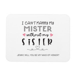 Frieri av sister bridesmaid magnet