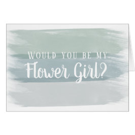 Frieri av vattenfärgspenselstreck, blomma flicka OBS kort