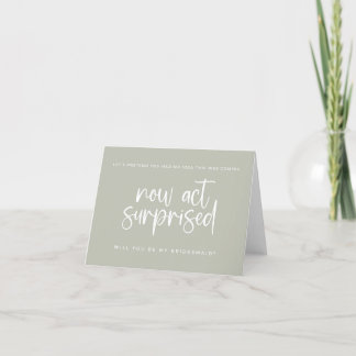 Frieri Cards Bridesmaids Act förvånad! Tack Kort