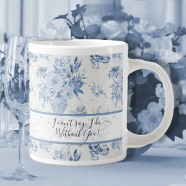 Frieri elegant Blue Blommigt Classic Bridesmaid Jumbo Mugg