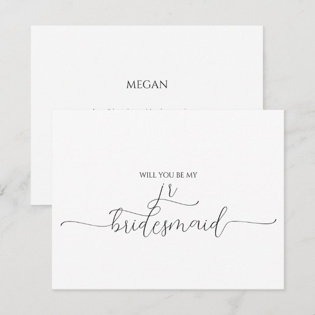 Frieri Enkelt minimum av Junior Bridesmaid Inbjudningar (Fram/baksida)