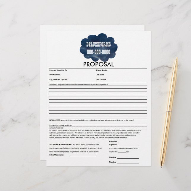 Frieri formulär för färgstarka blå moln (Fram/Back In Situ)