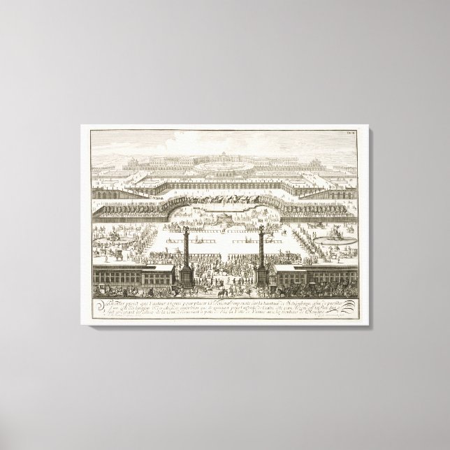 Frieri först för Schonbrunn Palace, Wien. Canvastryck (Framsida)