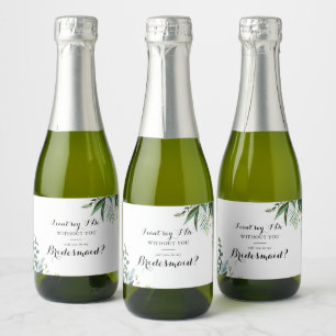 Frieri i Grey Tropical Calligraphy Bridesmaid