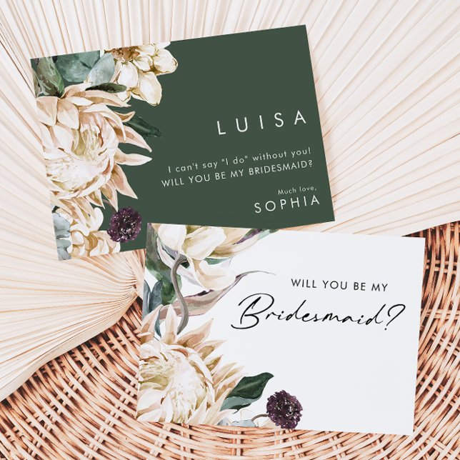 Frieri inbjudan till White Blommigt Bridesmaid (Skapare uppladdad)