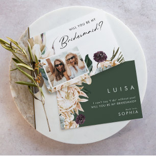 Frieri inbjudan till White Blommigt Photo Bridesma