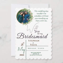 Frieri info om ändrad Blommigt Elegance Bridesmaid Inbjudningar